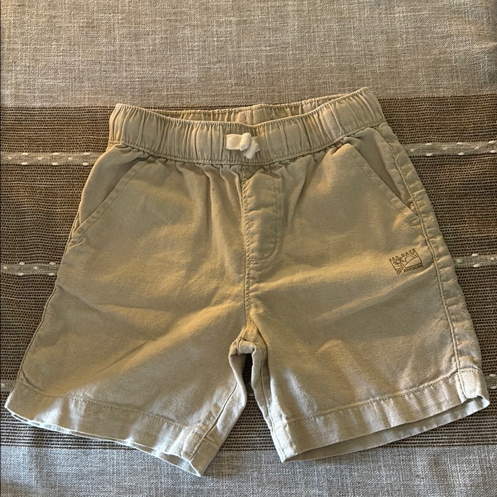 Beige Casual Shorts